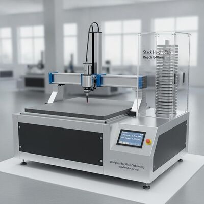 Trazador de pegamento XY con volumen de pegamento ajustable de 5L-20L, presión de 0,6-0,8Pa y velocidad máxima de fabricación de 1,5 M/sec